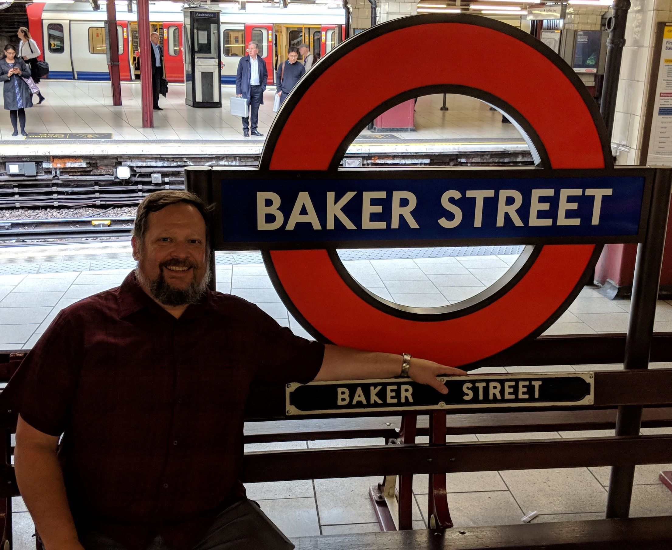 Ron at Baker Street Station in London